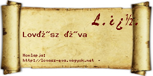 Lovász Éva névjegykártya