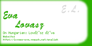 eva lovasz business card